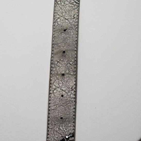 Shyanne 186 Pewter Western Rhinestone Belt Silver Buckle Rodeo Size M / L main image 9